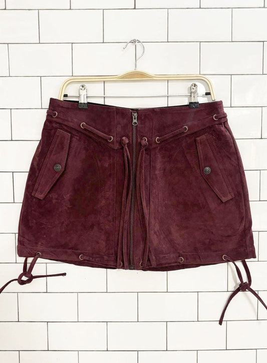 nwt we the free western faux suede mini skirt | free people - good market thrift store