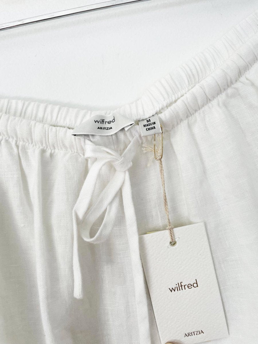 nwt wilfred dolores 100% organic linen bloomer mini shorts | aritzia - good market thrift store
