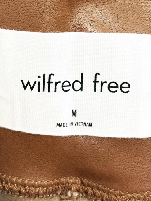 nwt wilfred free daria faux leather leggings | aritzia - good market thrift store