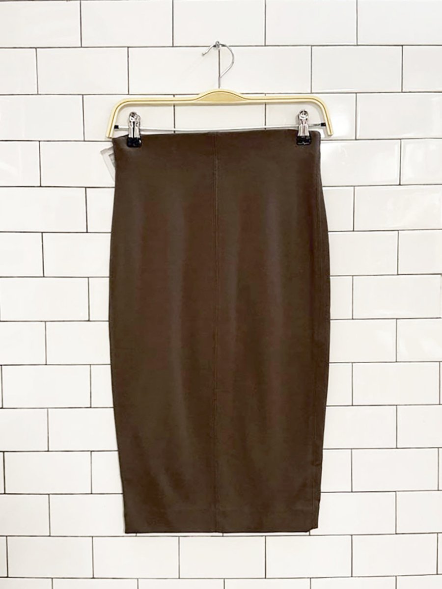nwt wilfred lis soft pencil midi skirt | aritzia - good market thrift store