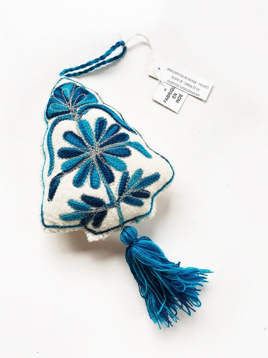 nwt wool embroidered folk tree ornament - good market thrift store