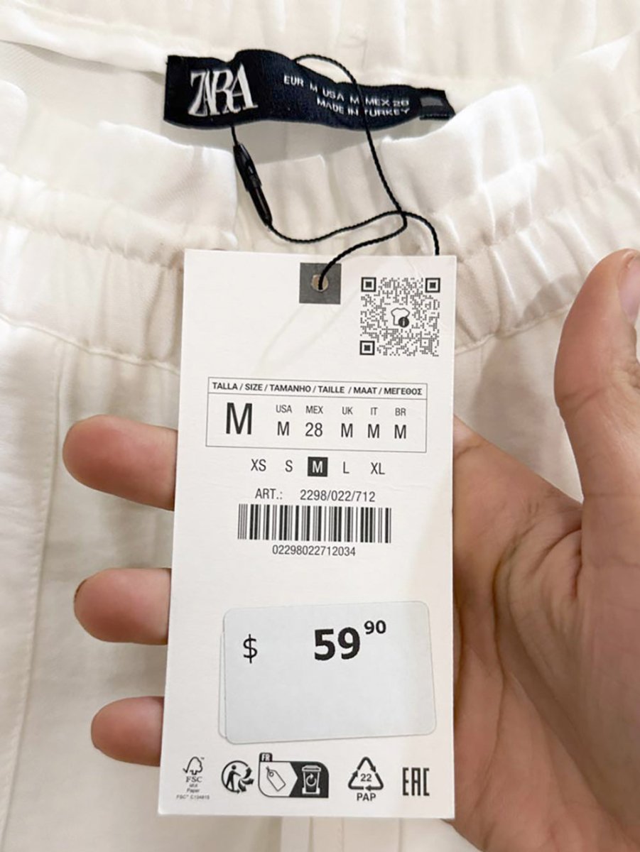 nwt zara drawstring loose fit travel pant - good market thrift store