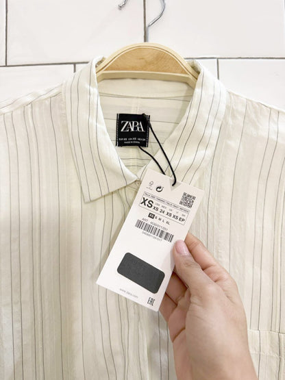 nwt zara oversized striped shirt - good market thrift store