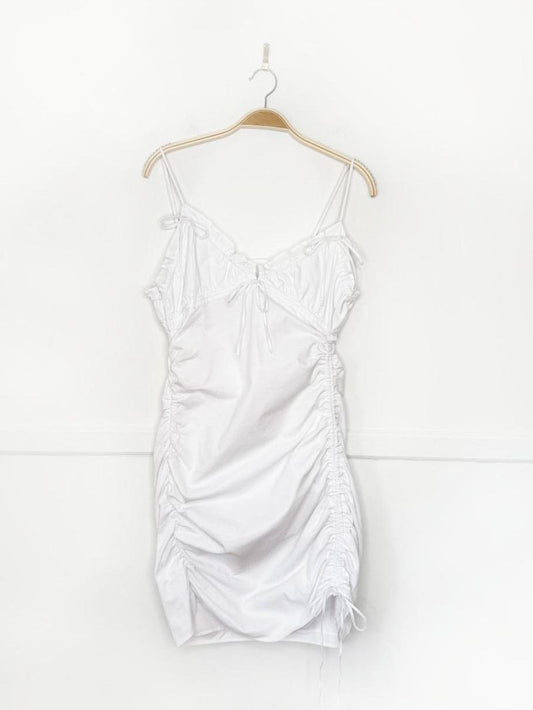 nwt zara ruffle top ruched mini dress - good market thrift store