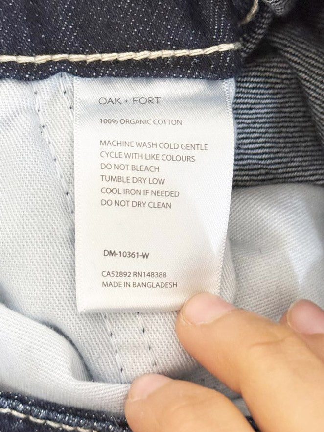 oak & fort contrast stitch wide leg cargo jeans - good market thrift store