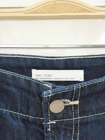 oak & fort contrast stitch wide leg cargo jeans - good market thrift store