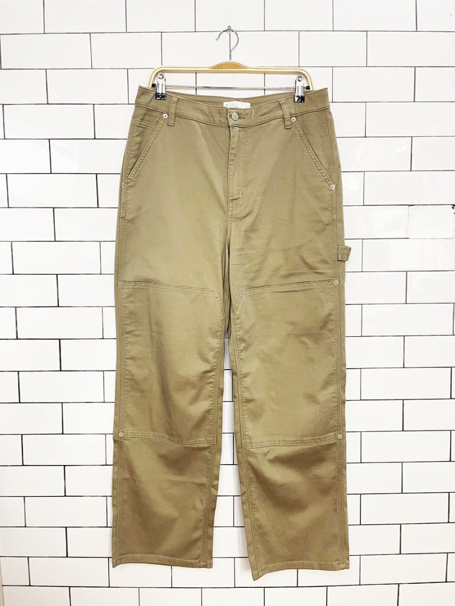 oak + fort double knee twill baggy carptenter pants - good market thrift store