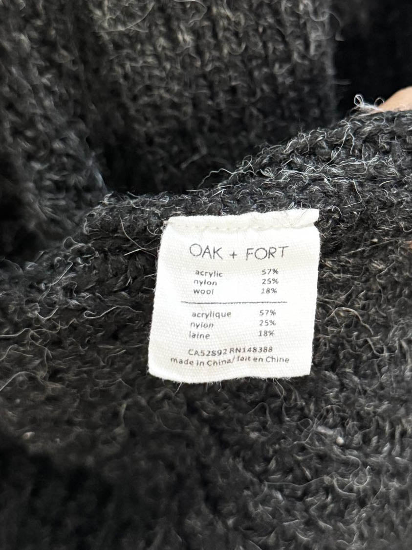 oak + fort wool - blend chunky knit cardigan - good market thrift store