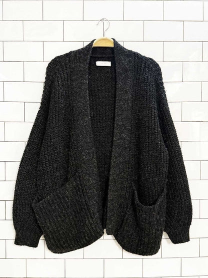 oak + fort wool - blend chunky knit cardigan - good market thrift store