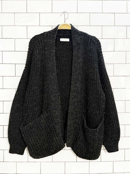 oak + fort wool - blend chunky knit cardigan - good market thrift store