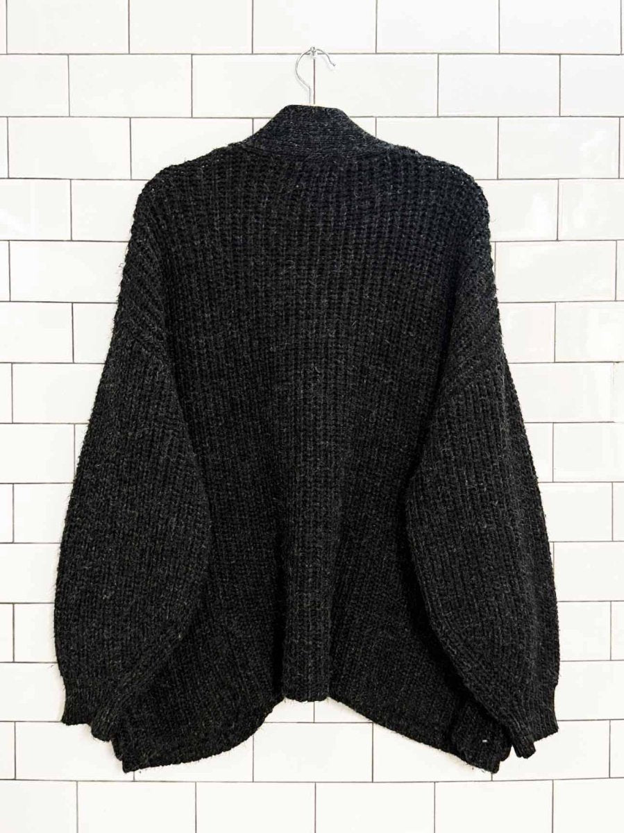 oak + fort wool - blend chunky knit cardigan - good market thrift store