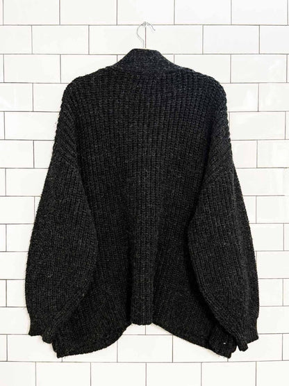 oak + fort wool - blend chunky knit cardigan - good market thrift store