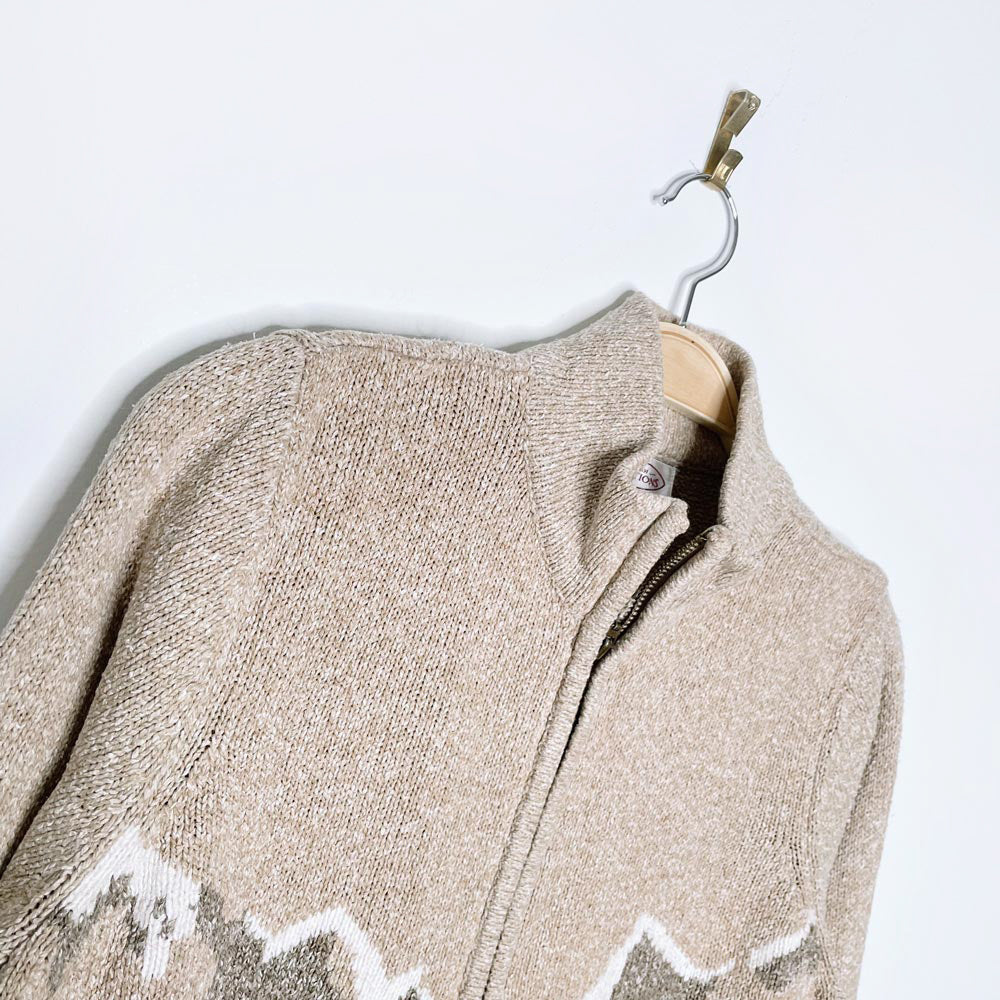 vintage 00s NR ice skaters knit cardigan