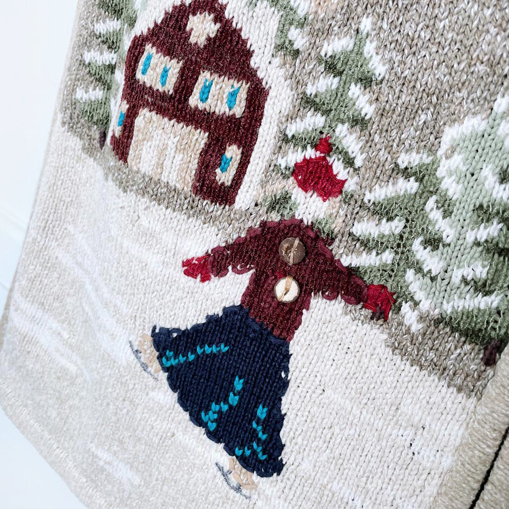 vintage 00s NR ice skaters knit cardigan