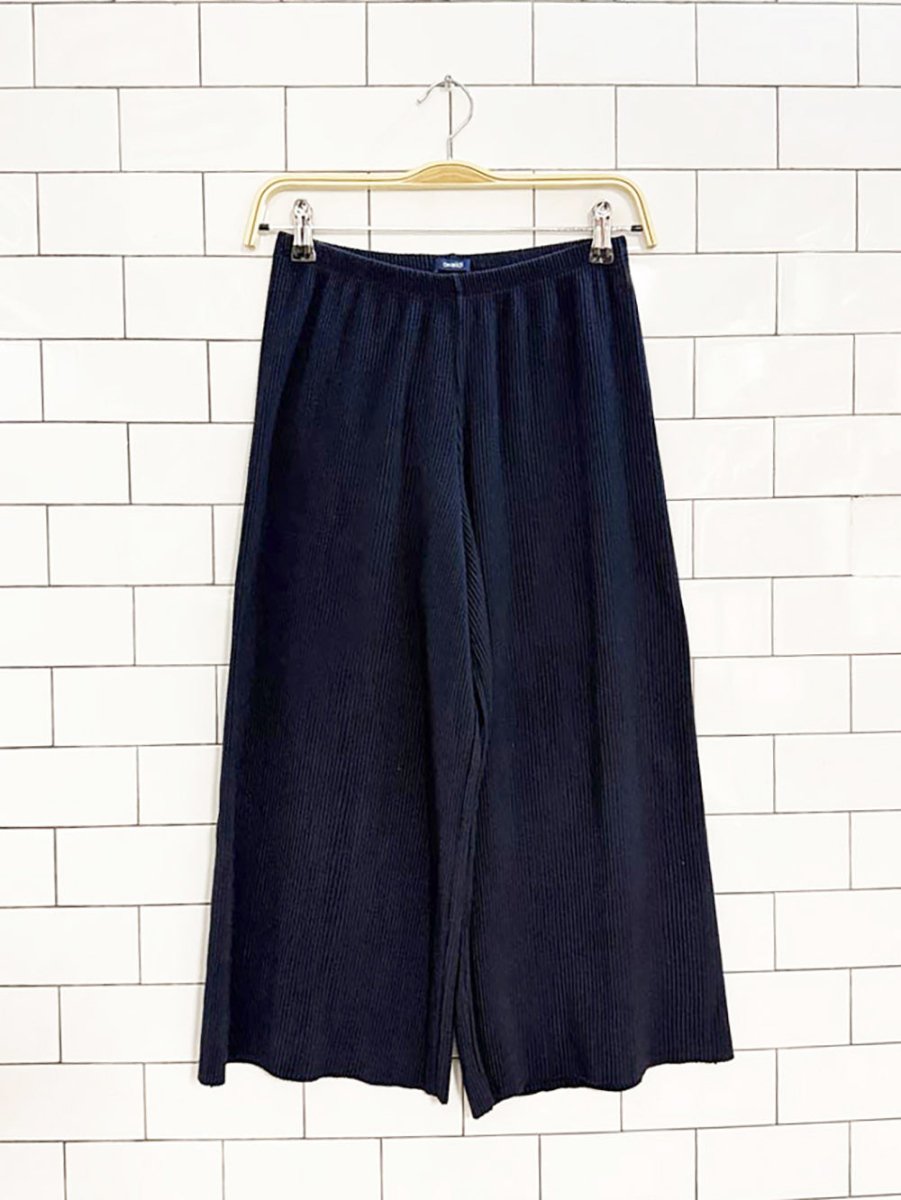 okaïdi ribbed wide leg cropped pants - good market thrift store