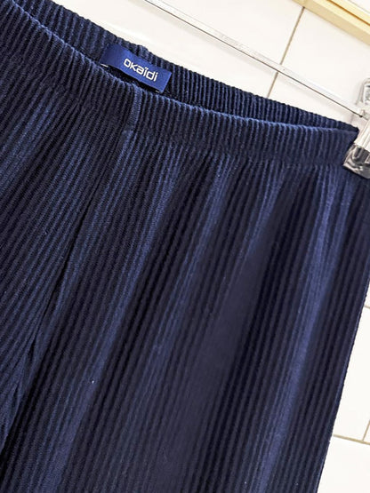 okaïdi ribbed wide leg cropped pants - good market thrift store