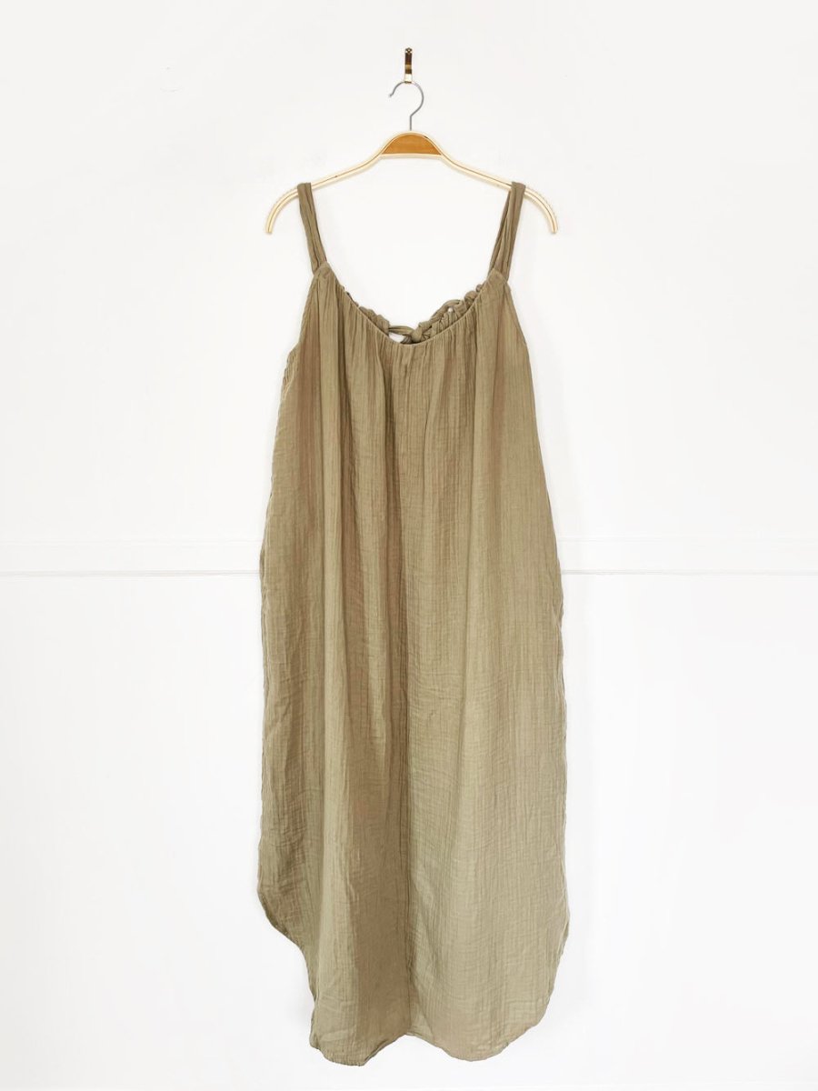 old navy gauze cotton tie back resort maxi dress - good market thrift store