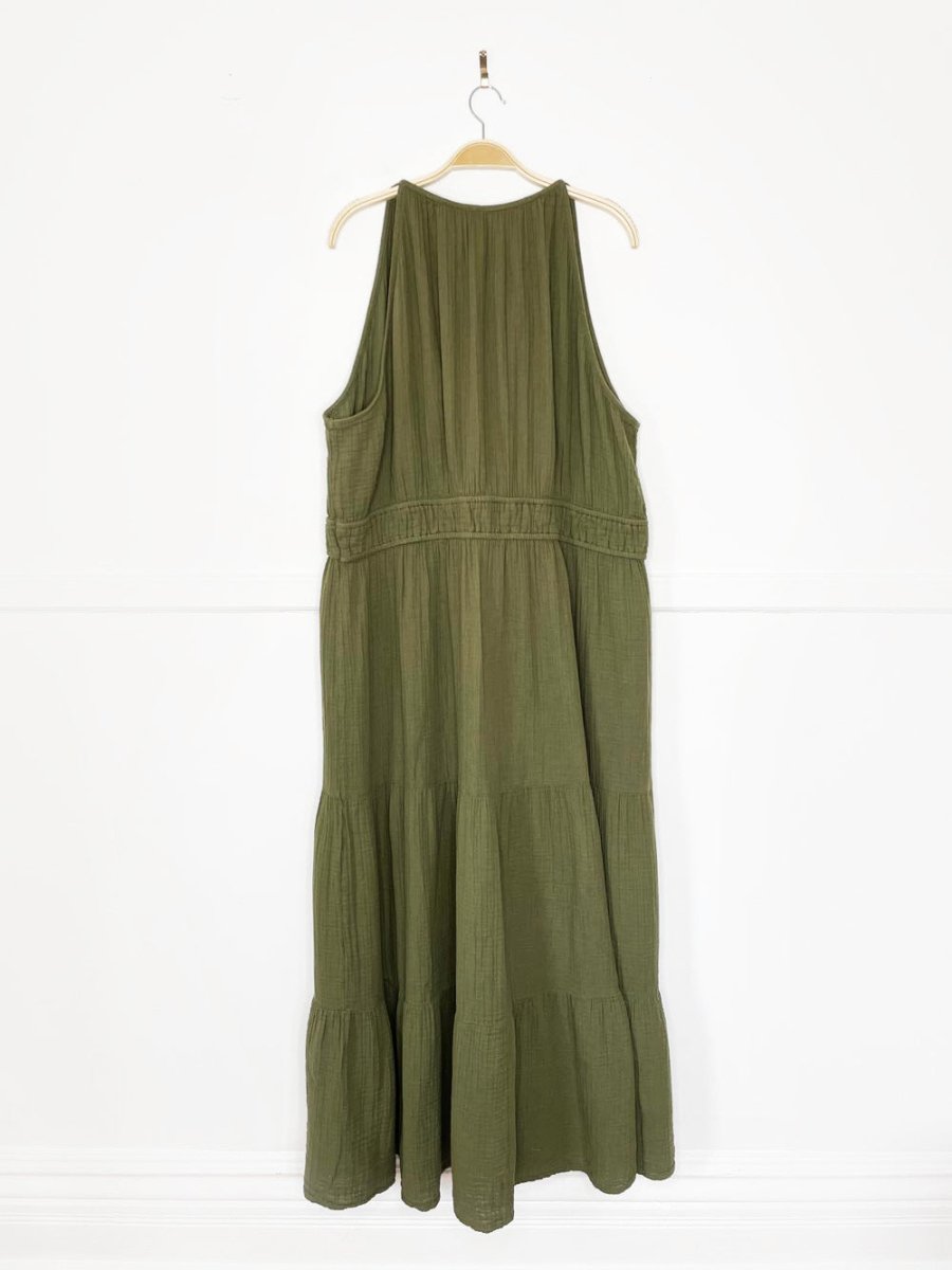 old navy gauze cotton tiered maxi dress - good market thrift store
