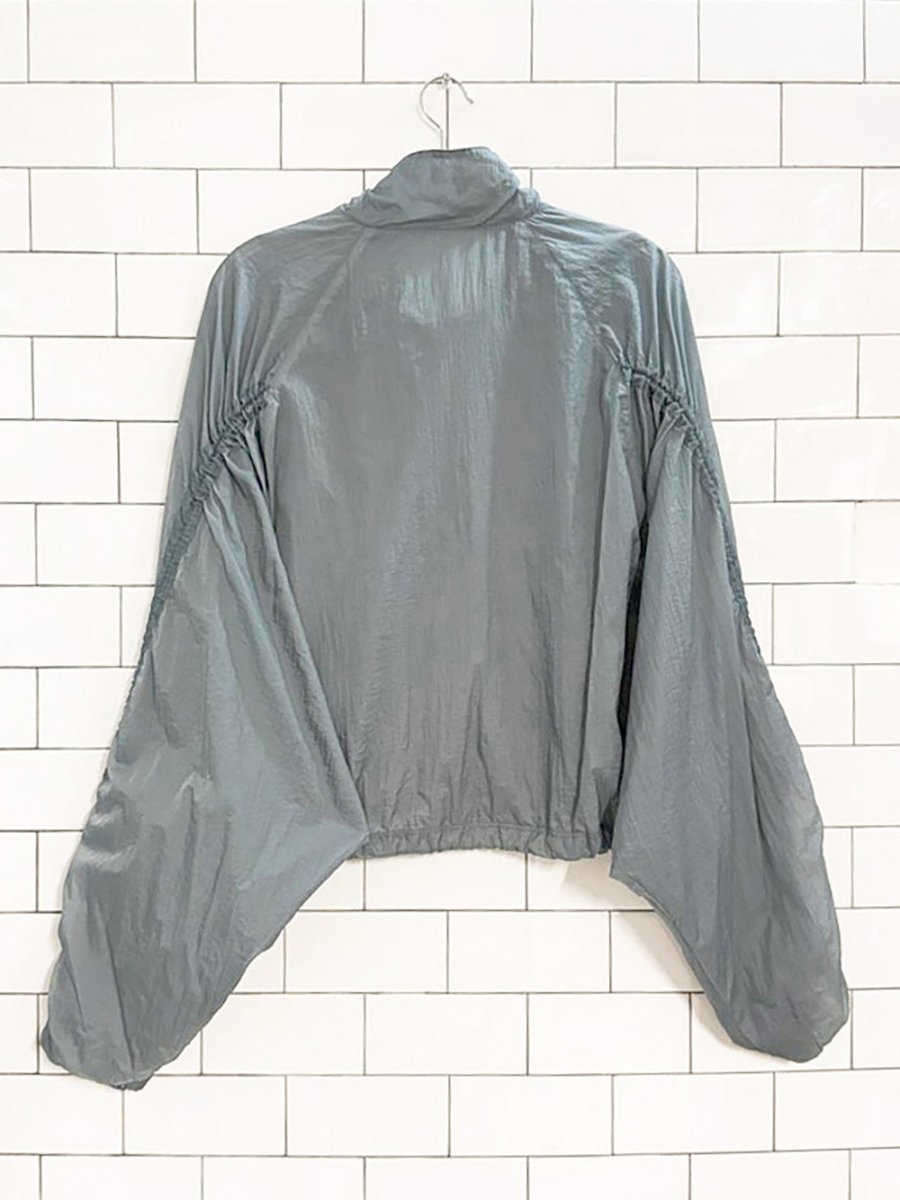 old navy go - h2o nylon water repellent cinch sleeve full zip jacket - good market thrift store