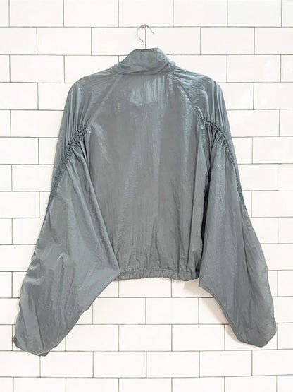 old navy go - h2o nylon water repellent cinch sleeve full zip jacket - good market thrift store