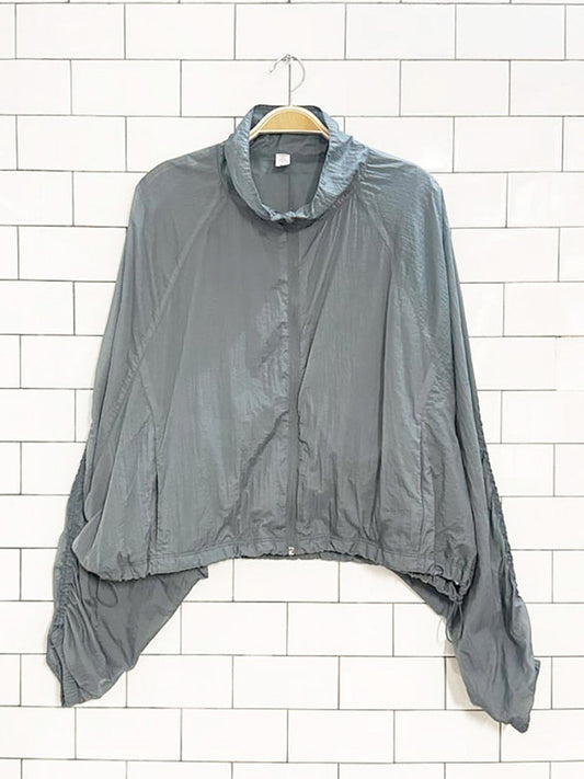 old navy go - h2o nylon water repellent cinch sleeve full zip jacket - good market thrift store