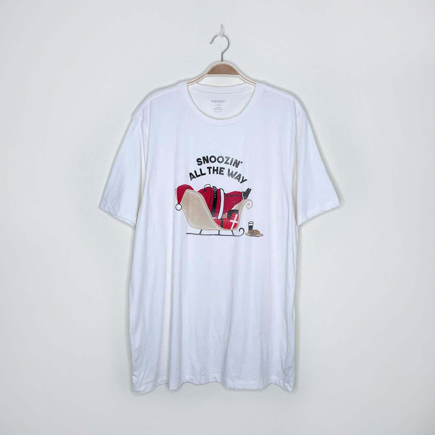 old navy santa snoozin all the way tee - size xl tall