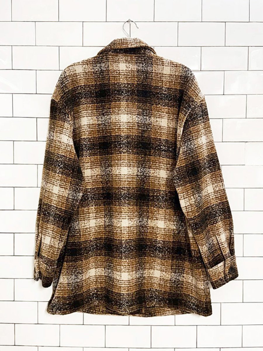 only plaid teddy fleece shirt jacket - good market thrift store