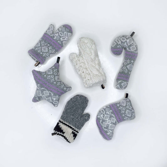 handmade knit plush ornament