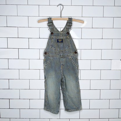 vintage oshkosh striped denim overalls