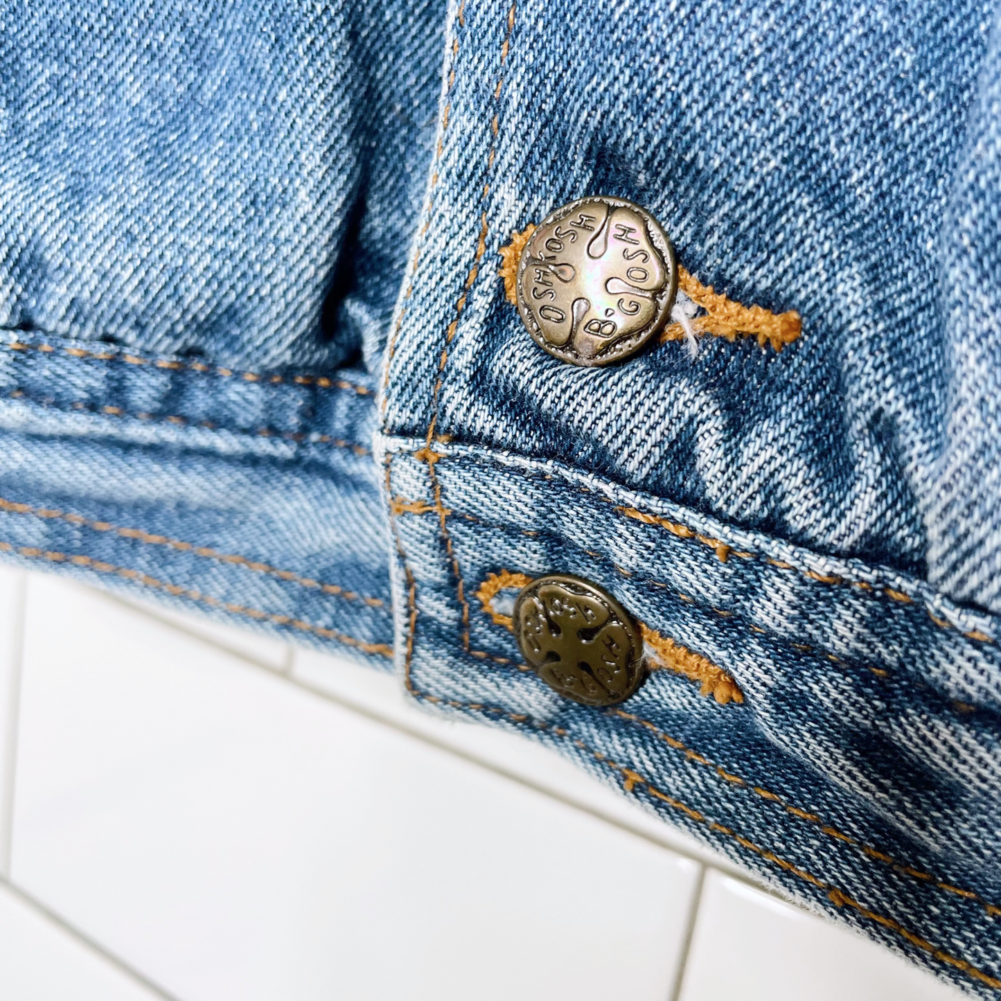 vintage oshkosh oversized denim jacket - size 4