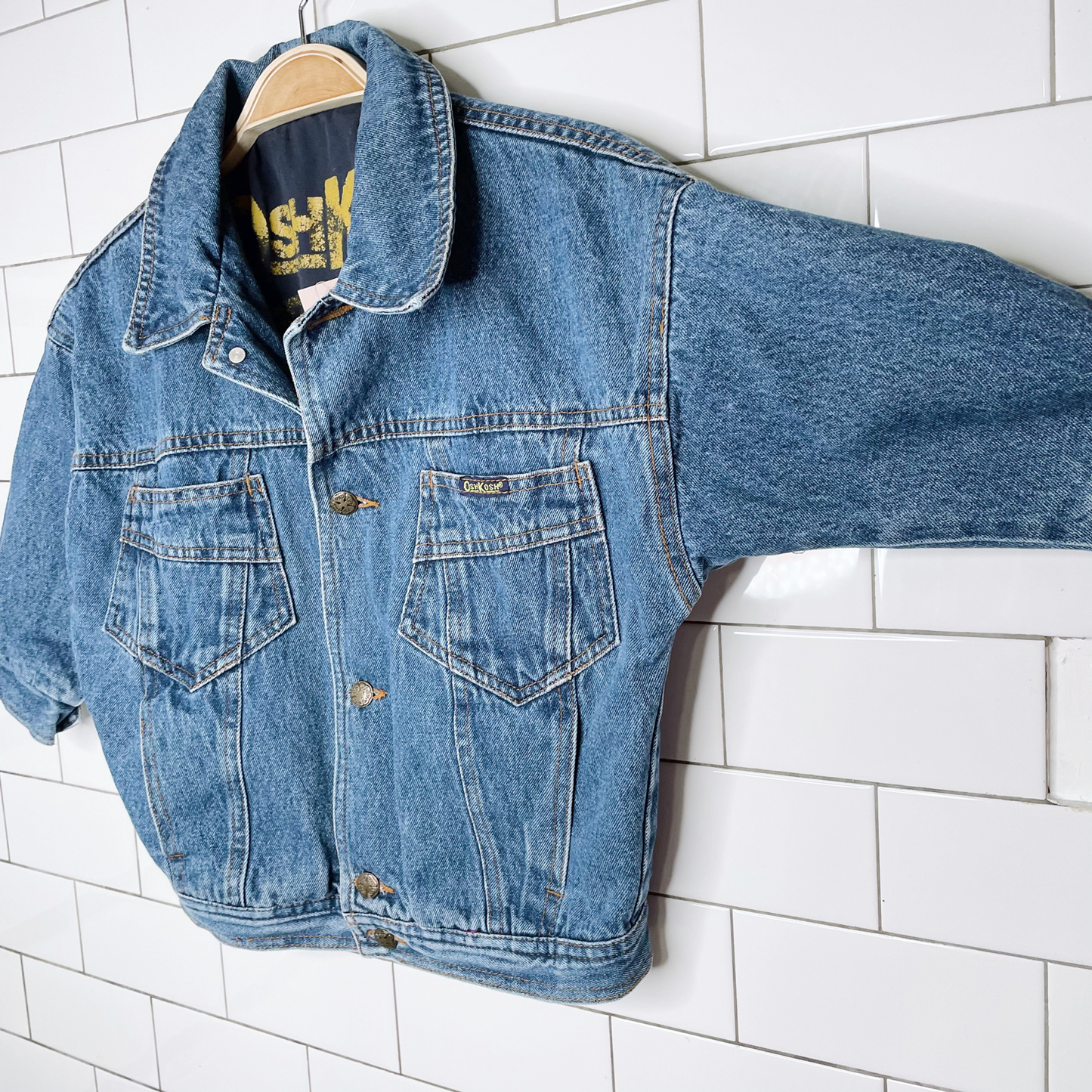 vintage oshkosh oversized denim jacket - size 4