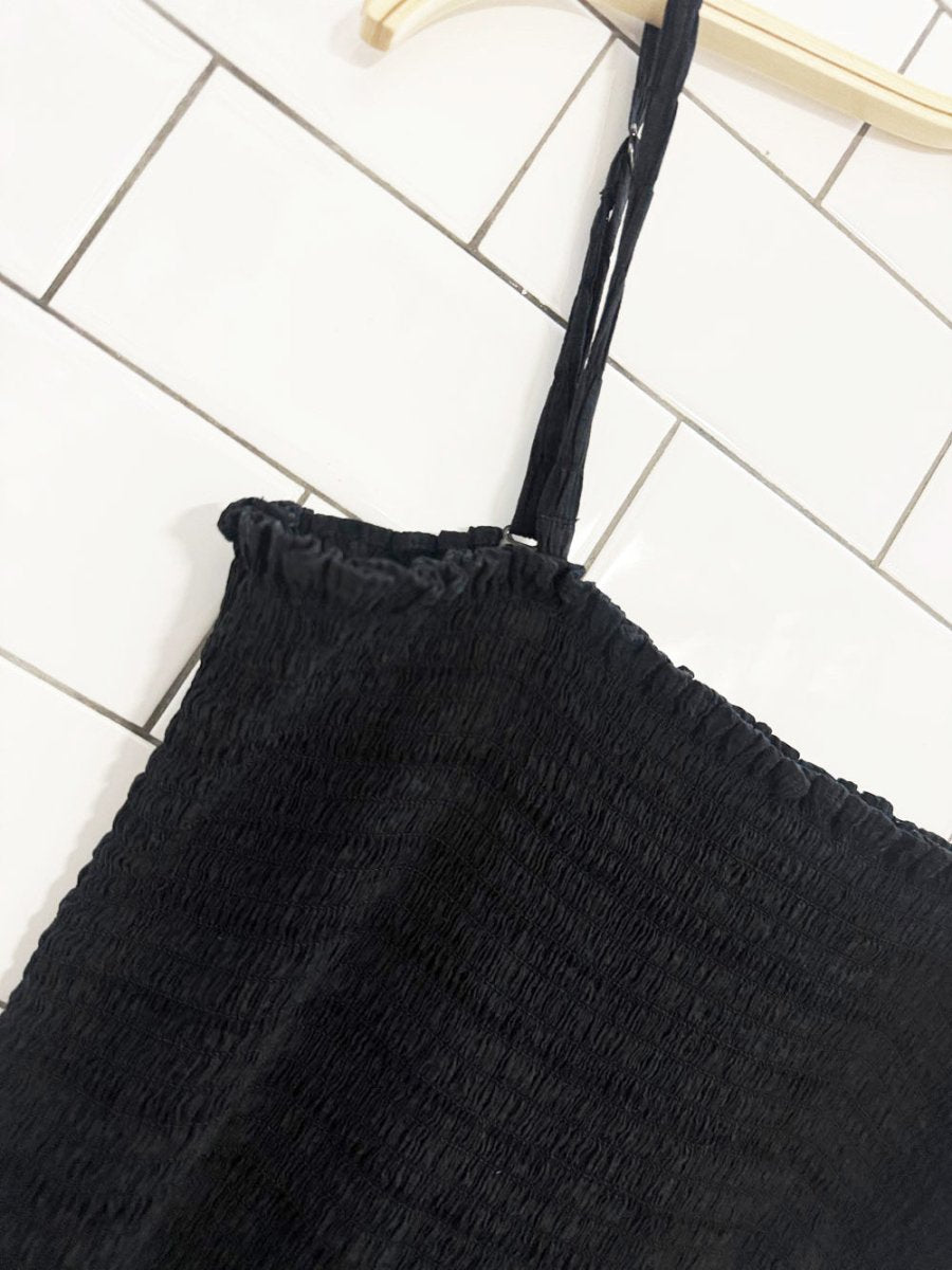 & other stories smocked spaghetti strap midi dress | anthropologie - good market thrift store