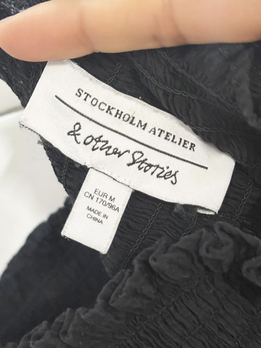 & other stories smocked spaghetti strap midi dress | anthropologie - good market thrift store