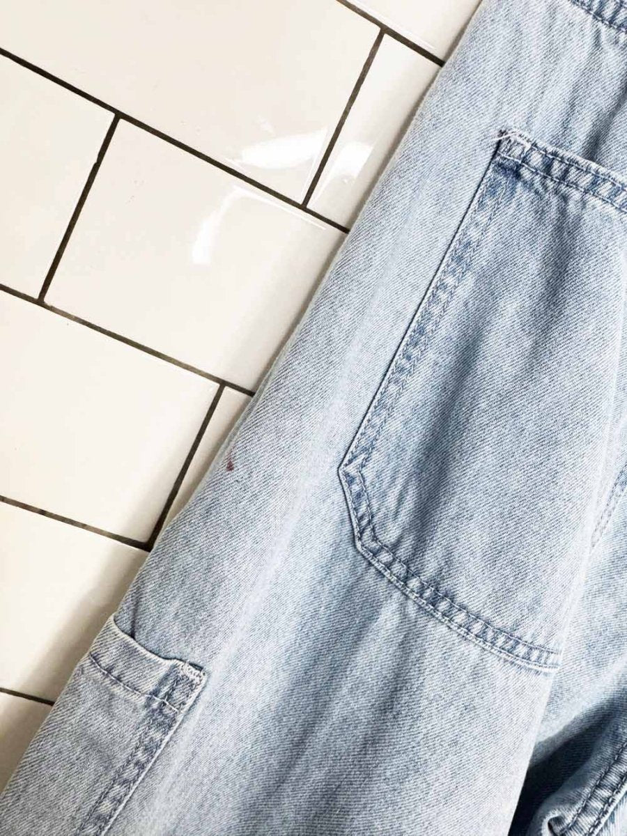 outfitters wide leg utility pocket cropped jeans - good market thrift store