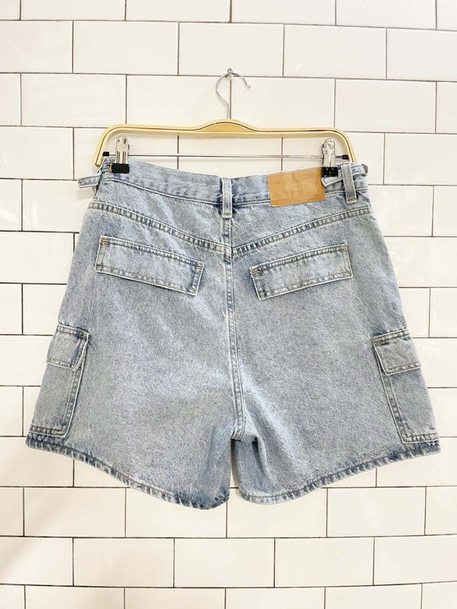 pacsun baggy denim dad cargo shorts - good market thrift store