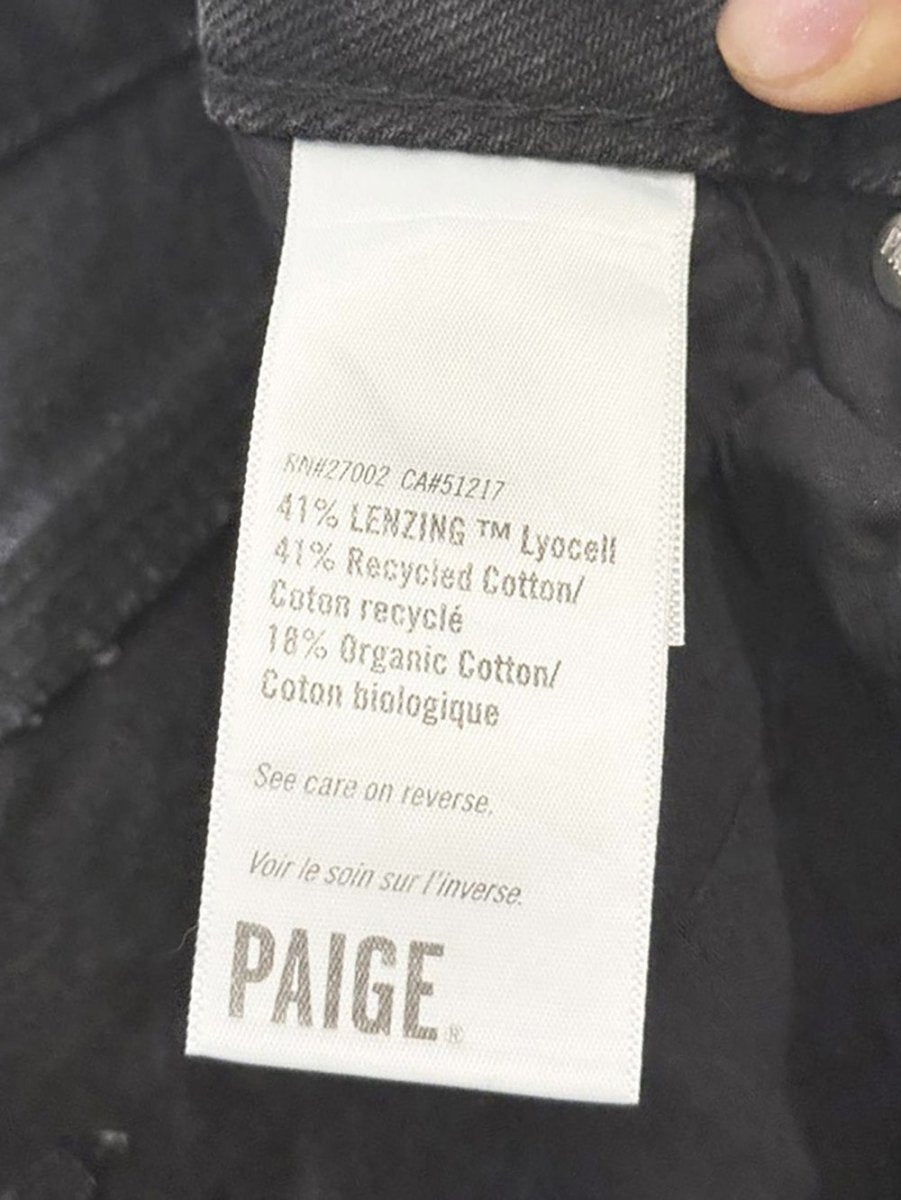 paige bermuda cut off denim shorts - good market thrift store