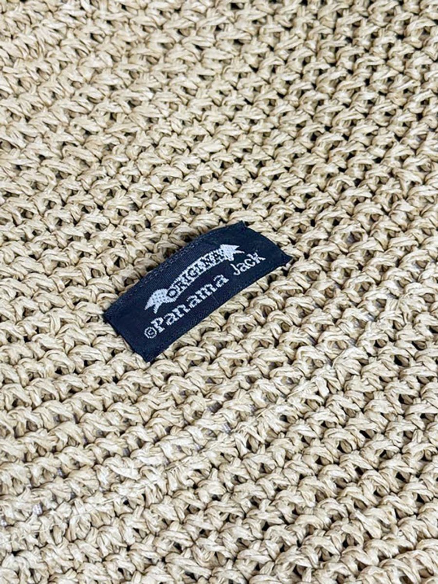 panama jack woven raffia floppy bucket hat - good market thrift store