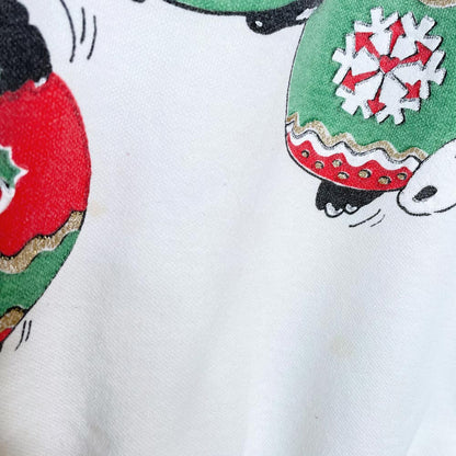 vintage 90s made in usa tee dees holiday pandas graphic crew