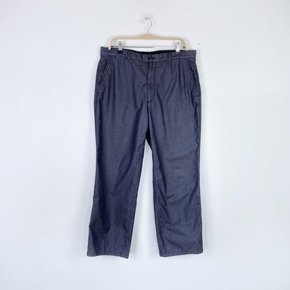 armani collezioni herrinbone trouser