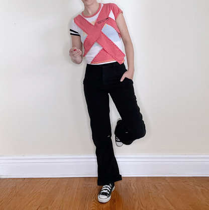 nwt deadstock parasuco rebel-i black twill utility wide leg pants