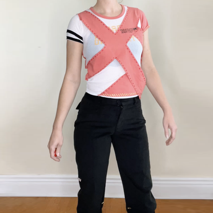 nwt deadstock parasuco rebel-i black twill utility wide leg pants