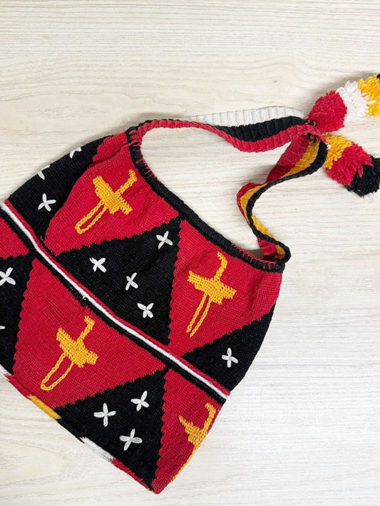 papua new guinea bilum knit shoulder bag - good market thrift store