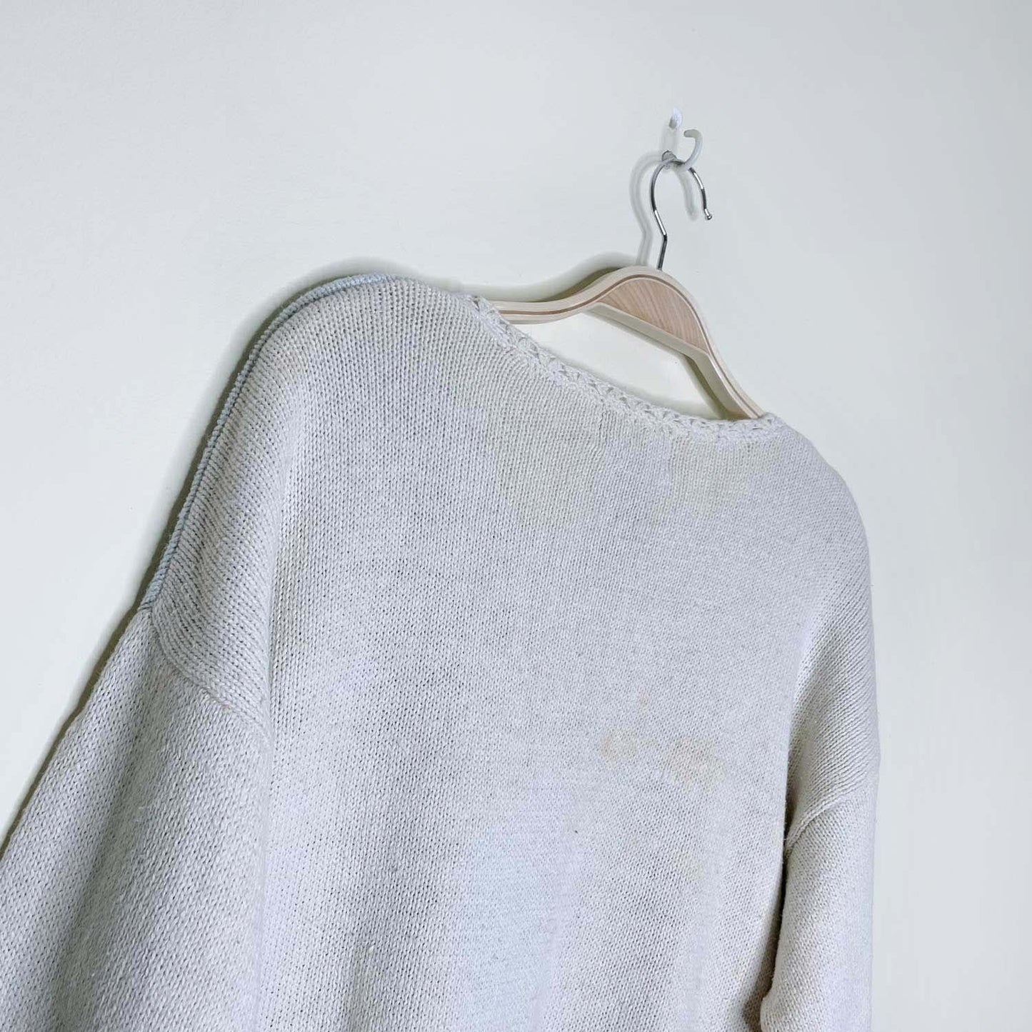 vintage 90s pariscope old saint nick scene knit sweater - size medium