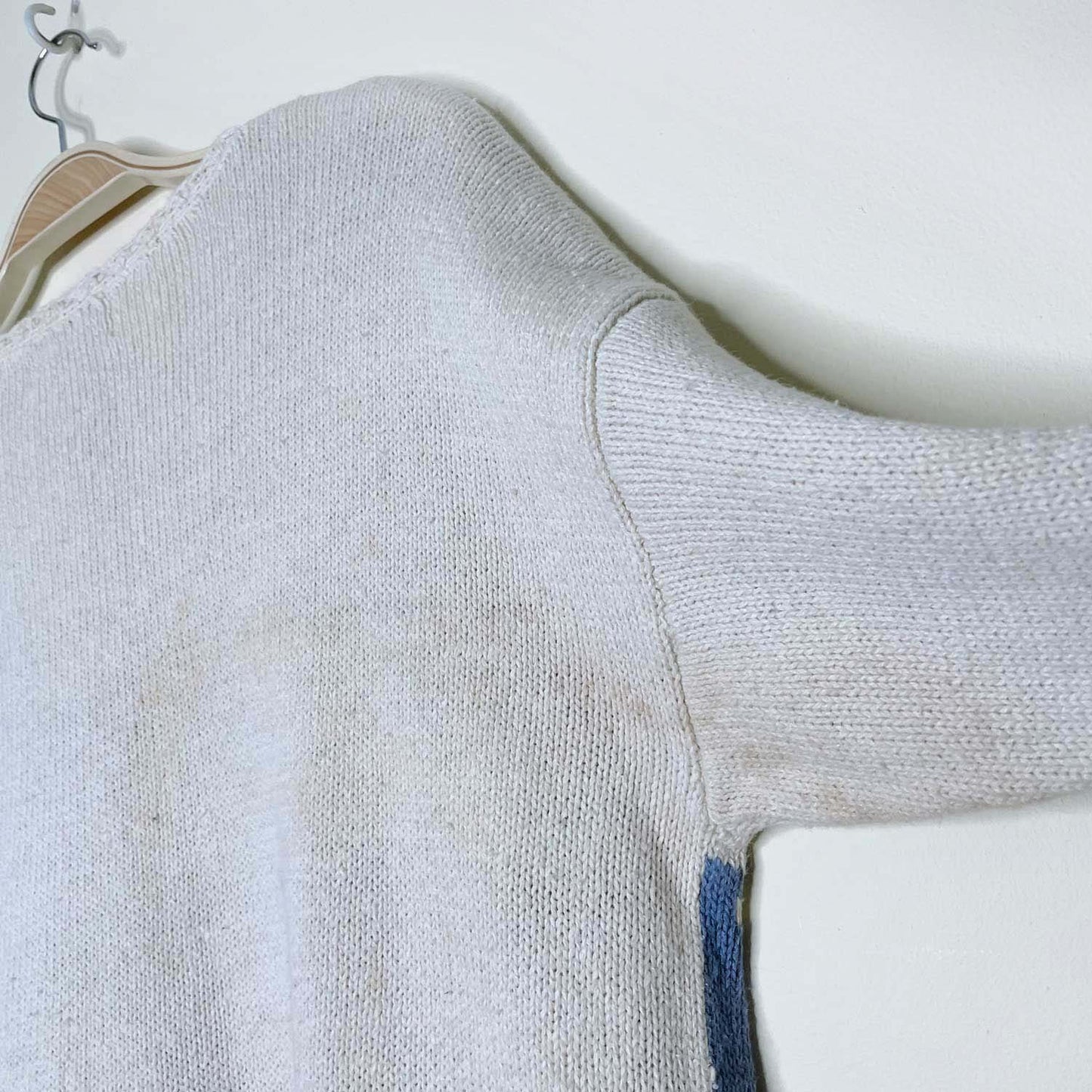 vintage 90s pariscope old saint nick scene knit sweater - size medium