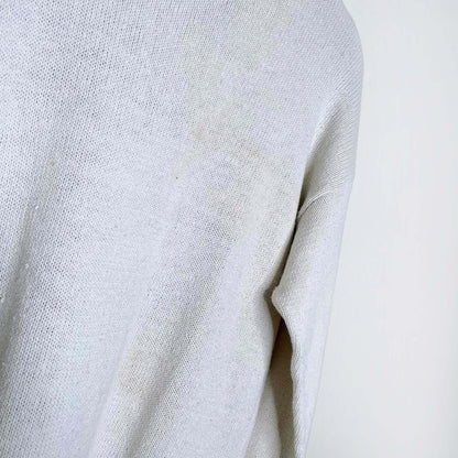 vintage 90s pariscope old saint nick scene knit sweater - size medium