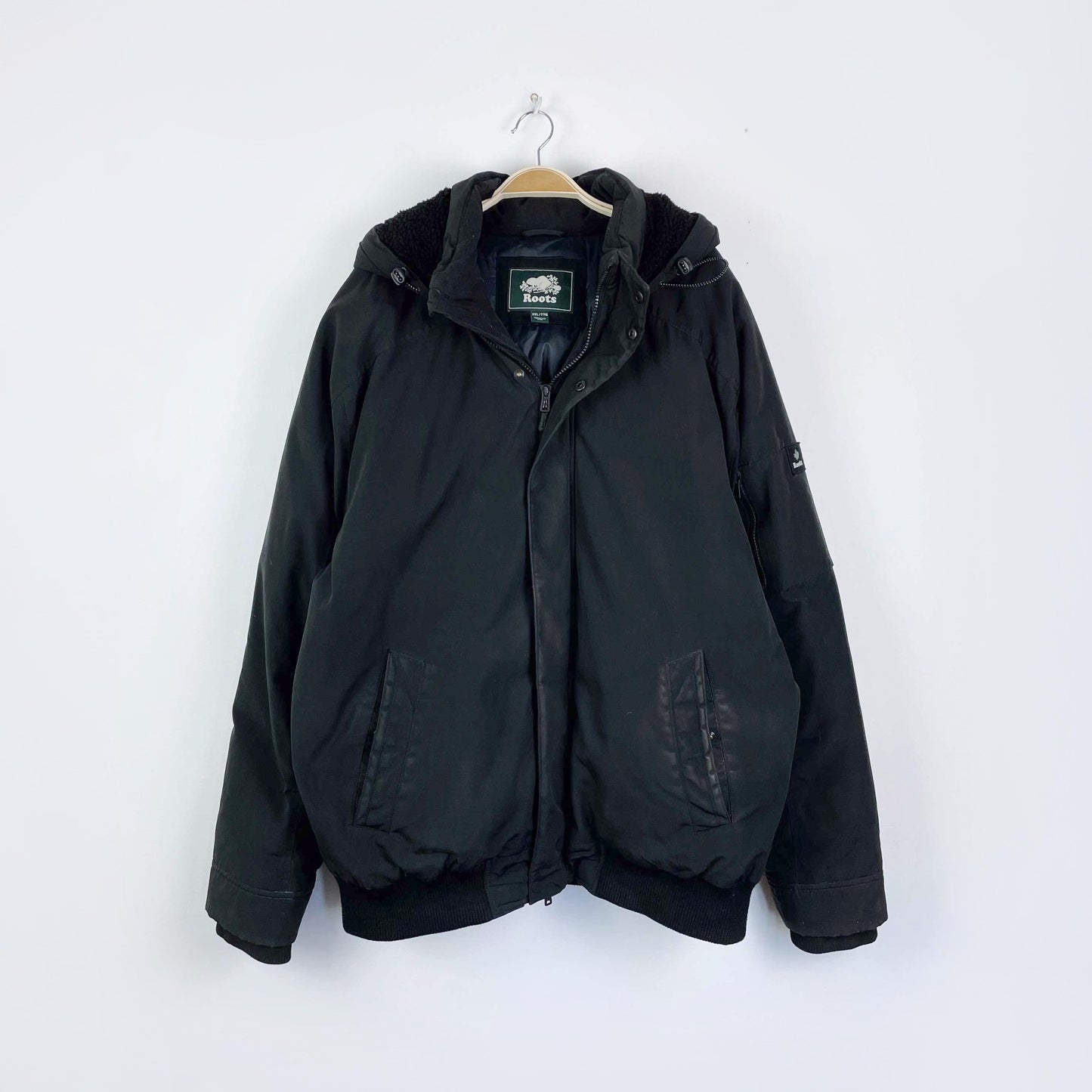 roots 2018 jasper black down parka - size xxl
