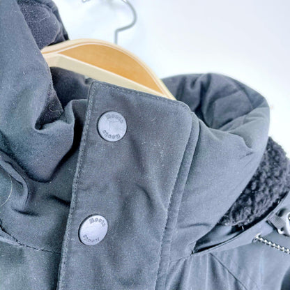 roots 2018 jasper black down parka - size xxl