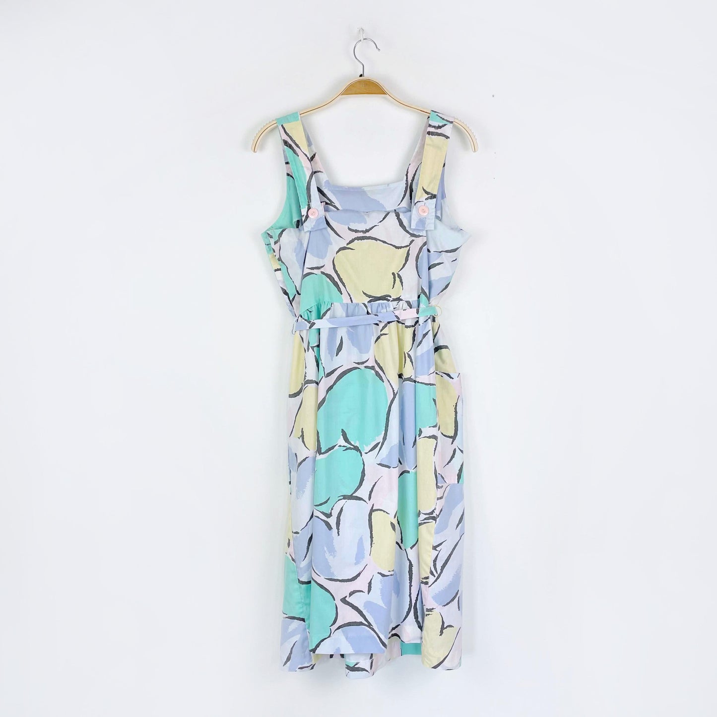 vintage 80s sears pastel tulips house dress