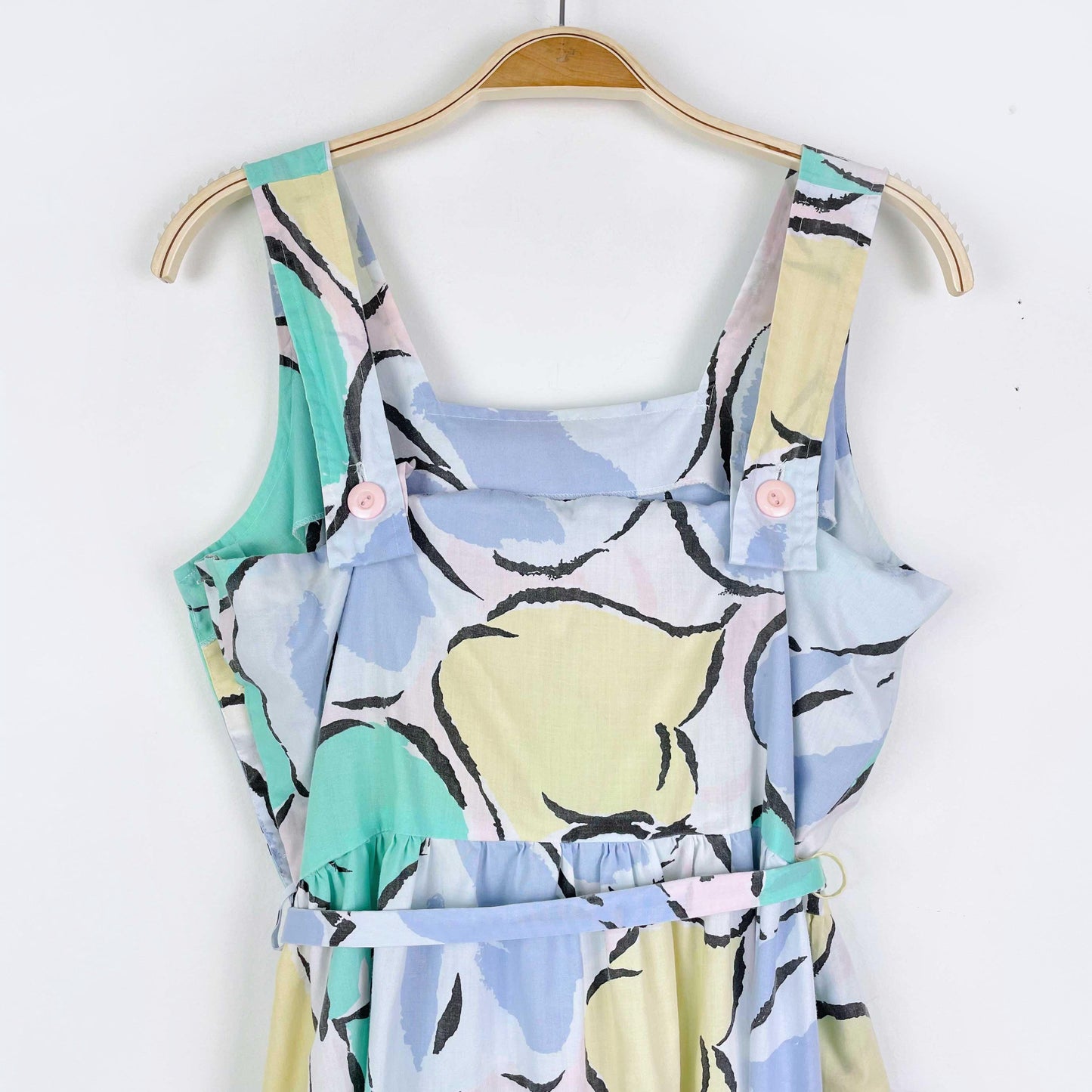 vintage 80s sears pastel tulips house dress