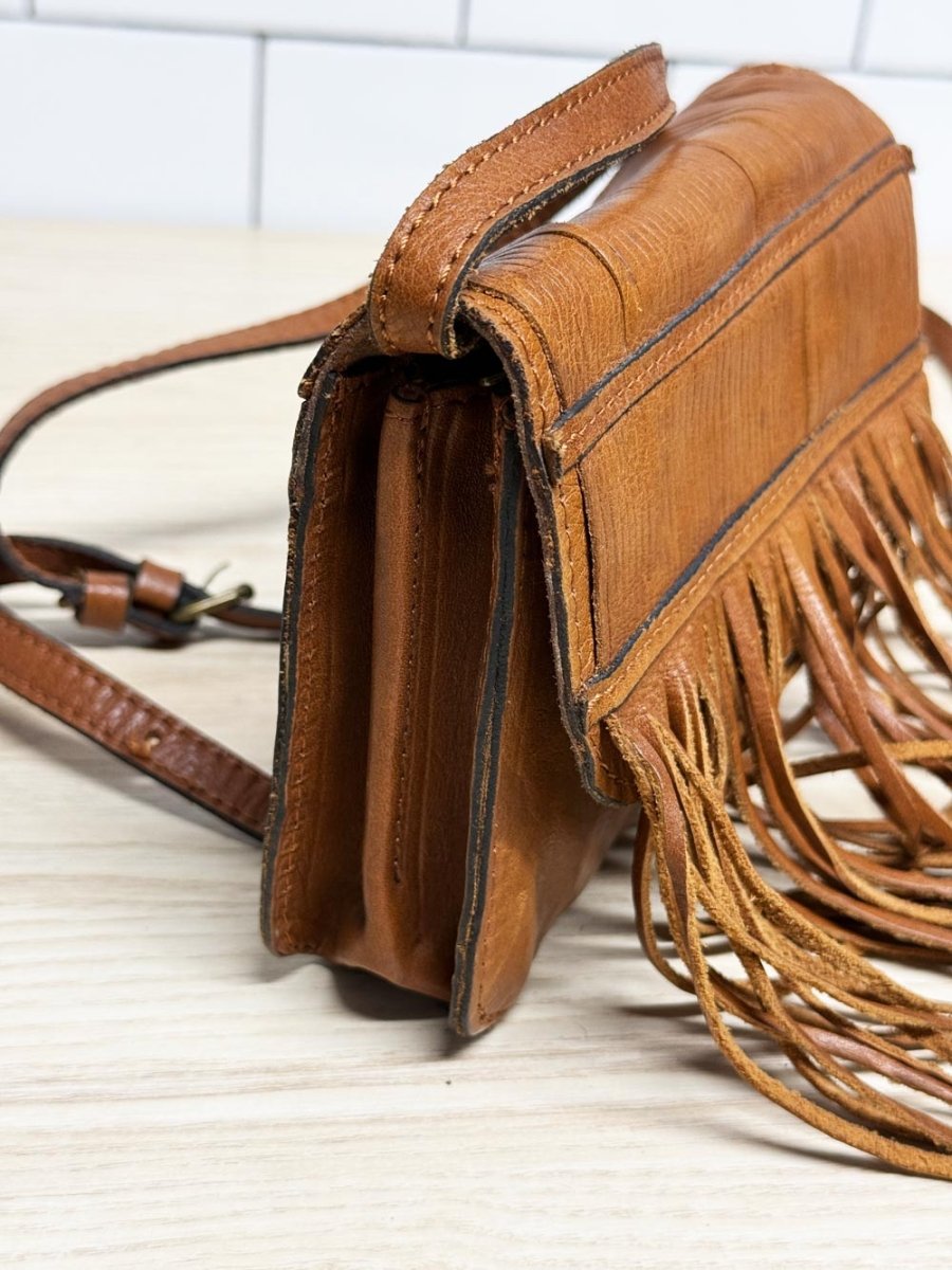 patricia nash leather fringe mini crossbody bag - good market thrift store